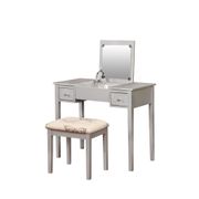Butterfly Vanity and Stool - Silver